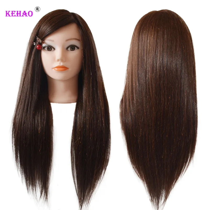 Professional Styling Head Mannequin Hairdresser Human Hair Mix Synthetic Hair Doll Head To Practice Hairstyles Wig Stand Tripod