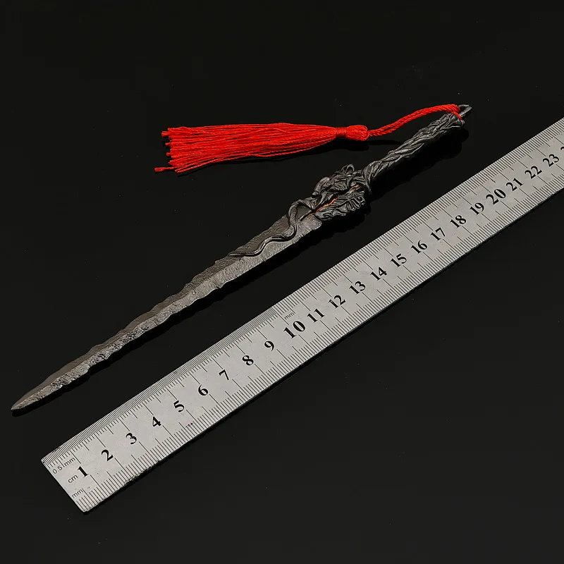 22 cm/8.66in Perfect World Anime Zwaard Shi Hao Da Luo Zwaard Lichaam Wapen Model Volledig Metalen Ambachtelijke ornament Jongen Festival Gift