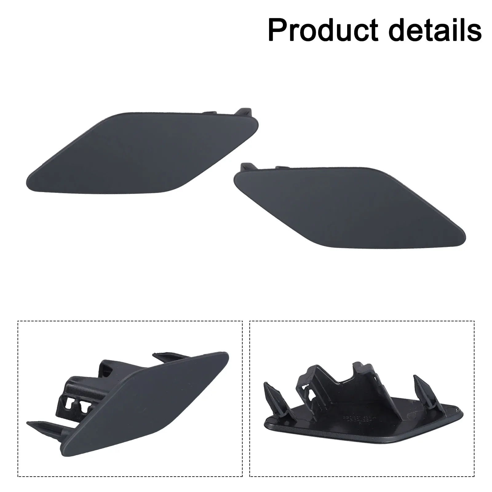 1 Pair Auto Front Bumper Headlight Washer Nozzle Cover Jet Cap 3G0807937 3G0807938 For Passat For B8 15-22