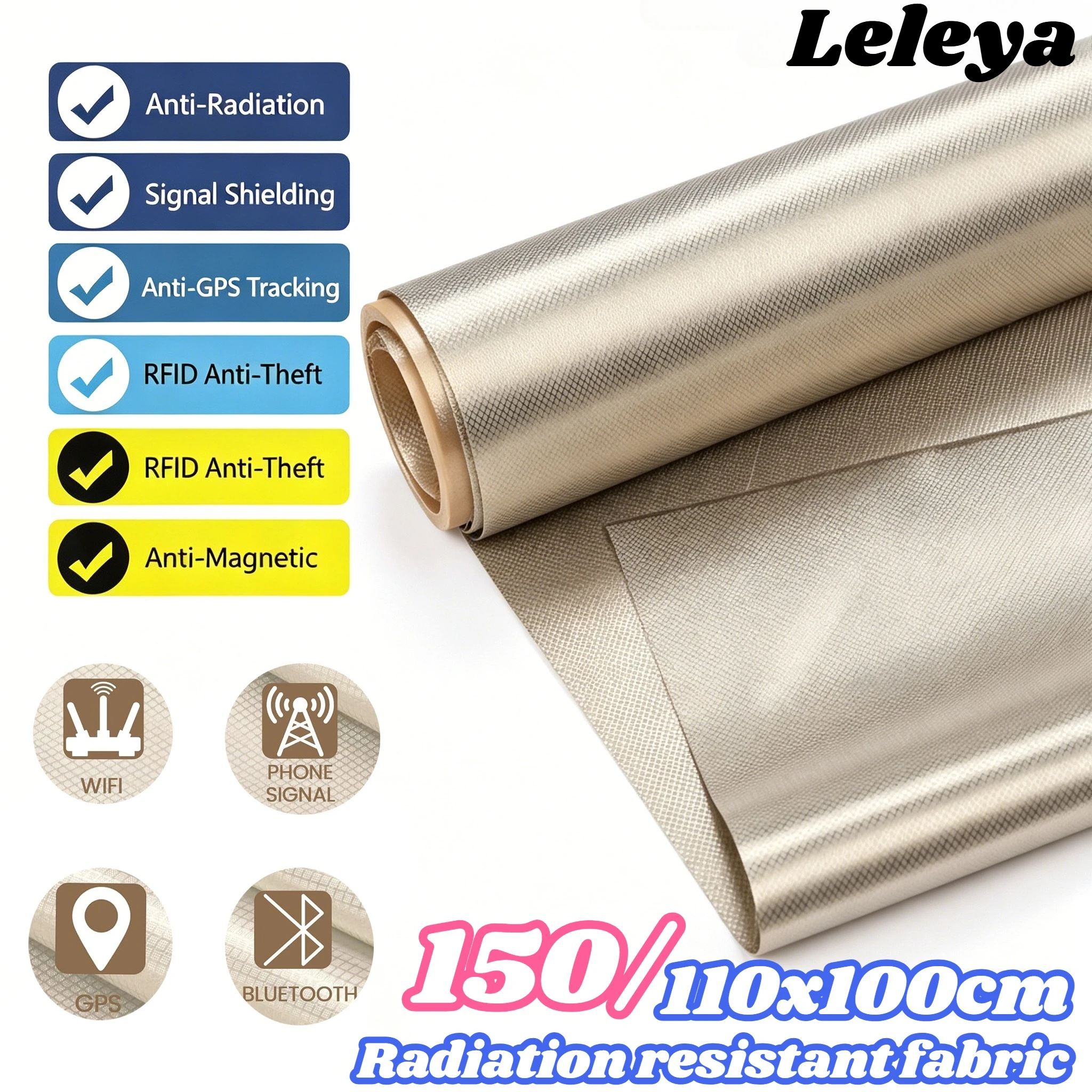 

Ткань для защиты от излучений Wi-Fi в доме: Экранирующее полотно от ЭМИ, радиочастот и RFID, предотвращающее помехи сигналам