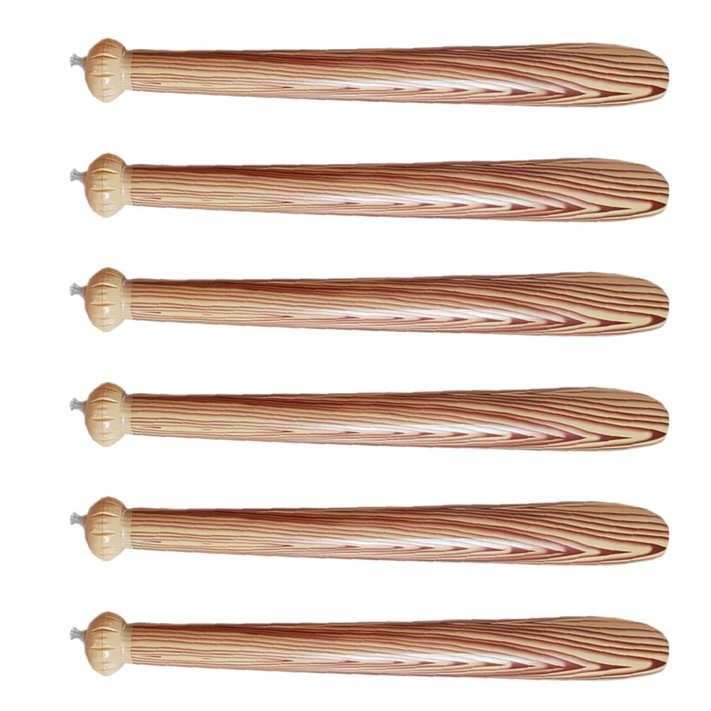 

6Pcs Inflatable Baseball Bat PVC Material Vibrant Inflatable Stick Concert Performance Prop
