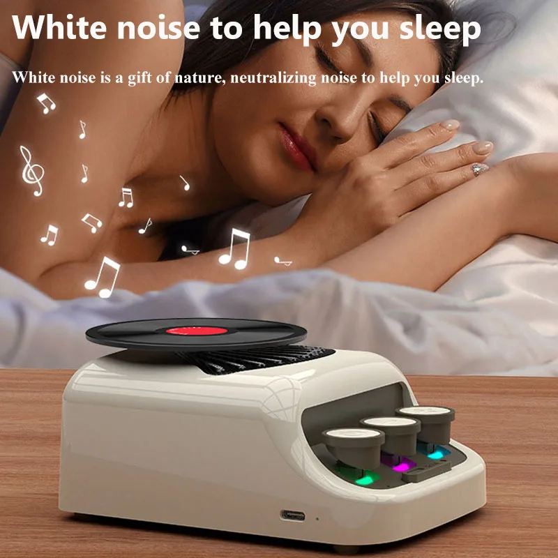 Мини-винтажный Bluetooth-динамик с белым шумом, музыкальная шкатулка для сна с атмосферным светом, машина для ароматерапии, TF-карта, воспроизведение музыки MP3