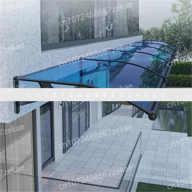 Aluminum Alloy Canopy with Large Sink Home Window Balcony Courtyard Eave Outdoor Thickened 4mm Endurance Board Sunshade Awning P
