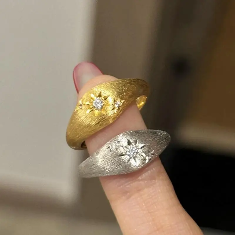 

Винтажное женское кольцо из серебра 925 пробы с шестью звездами и бриллиантами, выполненное в технике античного золотого плетения, ювелирное украшение для женщин.