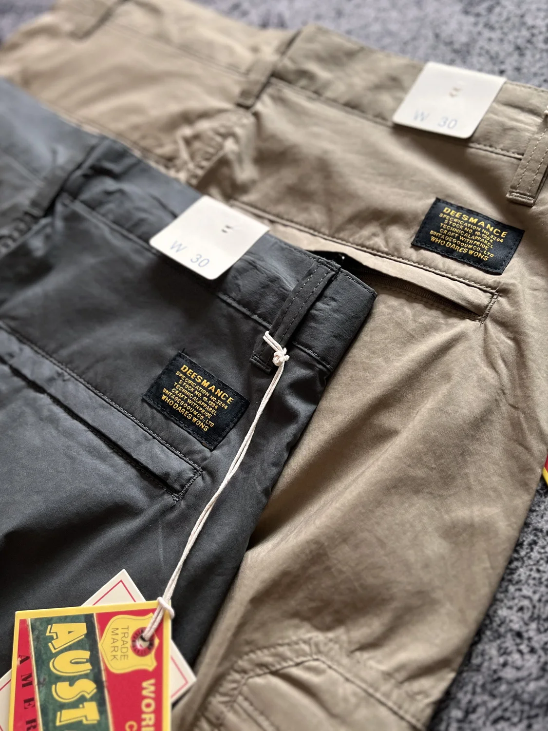 Spring Summer New American Retro Thin Quick-drying Outdoor Cargo Pants Men's Amekaji 67% Cotton Washed Casual Straight Trousers