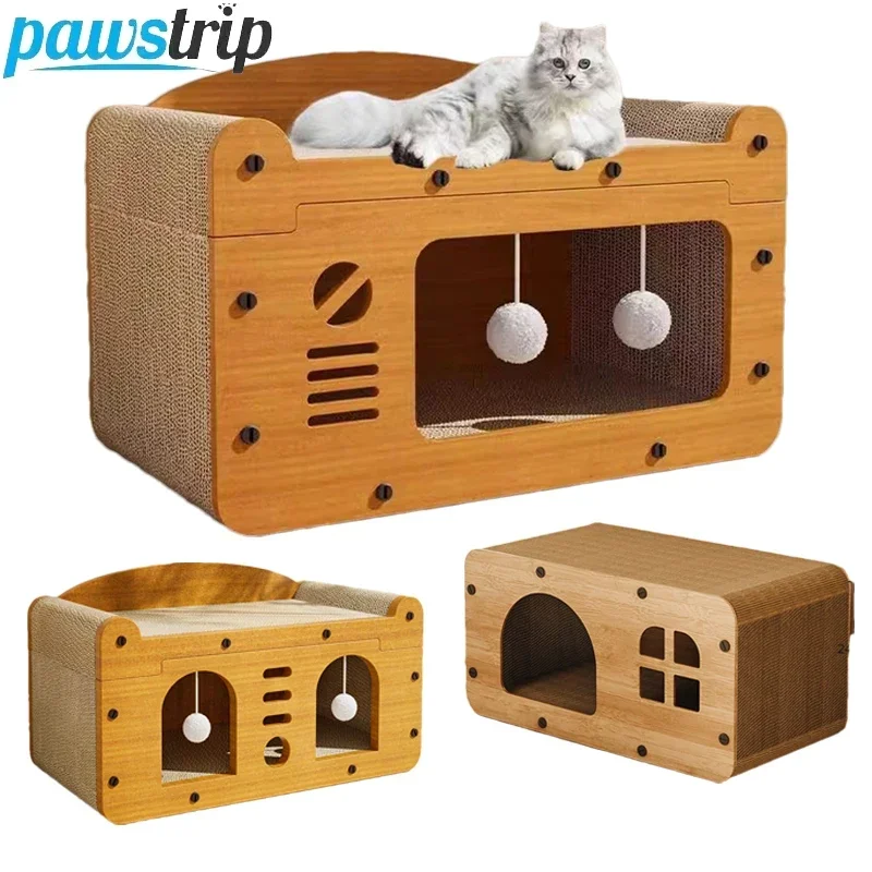 

Гофрированная Когтеточка, креативная Когтеточка для кошек, большая емкость, игрушки для кошек, многофункциональная Когтеточка