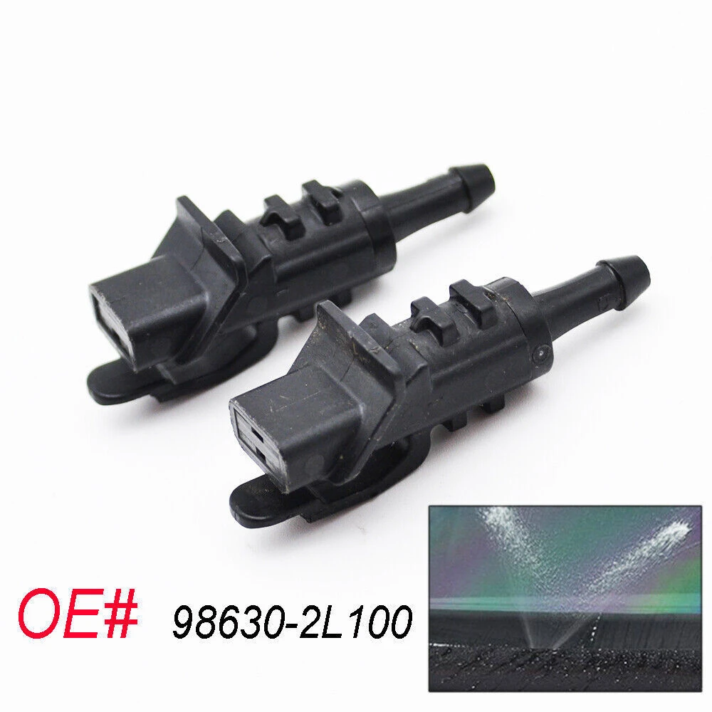 2Pcs Front Windshield Wiper Washer Jet Nozzle 98630-2L100 For Kia Sid Ceed Cee'd ED Sport Wagon SW 2006 - 2012