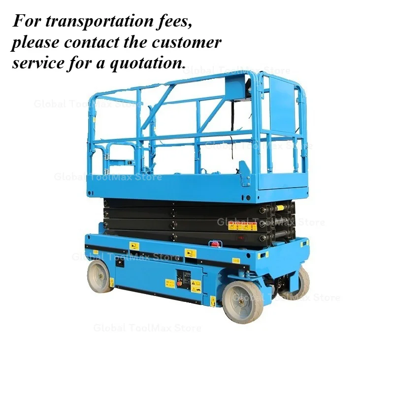 Electric Hydraulic Self‑Propelled Scissor Lift Platform, Rechargeable Manned Small Aerial Work Climbing Vehicle