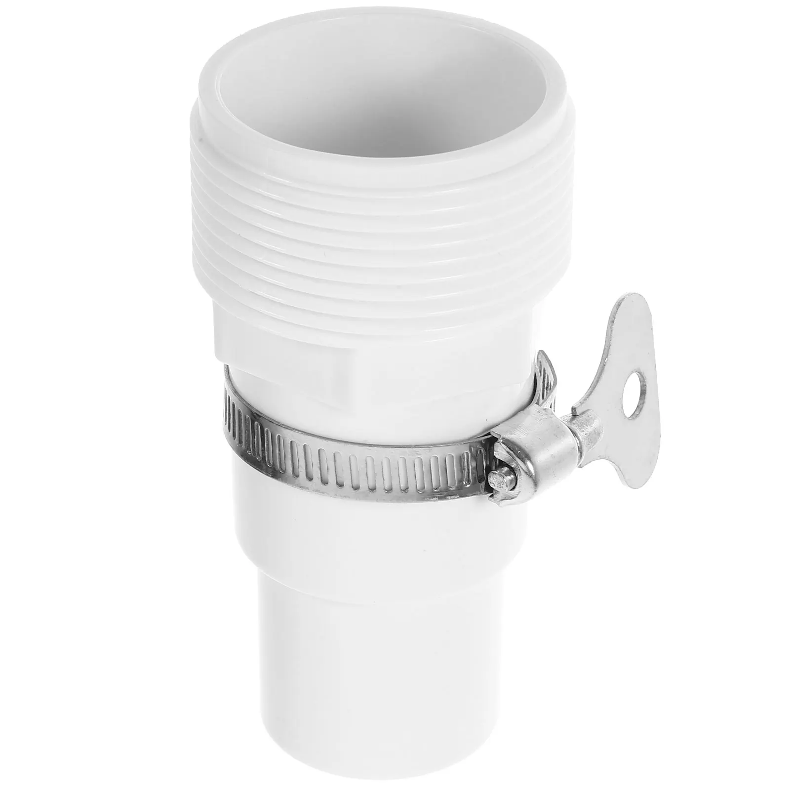 

8 Pieces Pool Hose Adapter 1.25 Inch White Stainless Steel Compatible Pools Accessories Pump Filter Replacement Parts