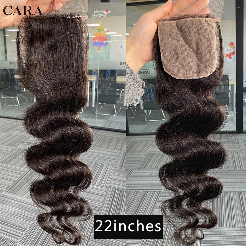 Silk Base Lace Closure 5x5 Silk Top Body Wave Closure Human Hair Extensions Pre-plucked Hairline With Baby Hair For Women Black
