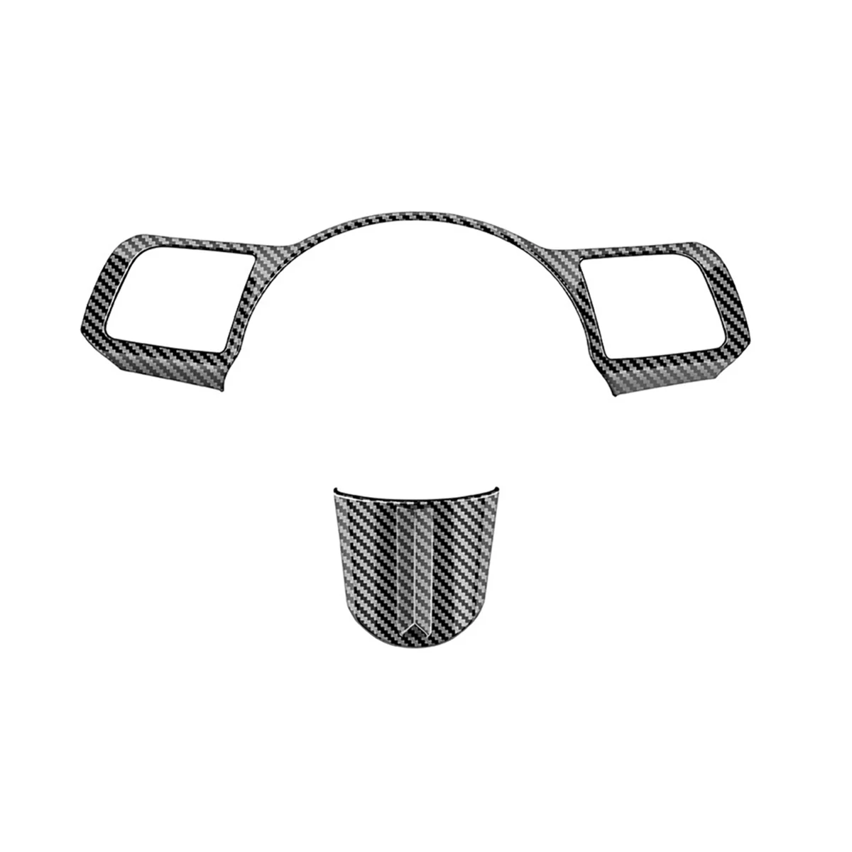 Car Steering Wheel Button Decoration Cover Trim Accessories for Hyundai KONA 2024+ Car Accessories Carbon Fiber Pattern