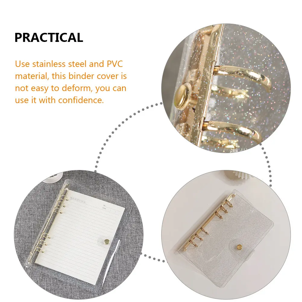 

Многоразовая обложка для папки формата А5 с блестящим покрытием и металлической кнопкой-застежкой для дневника, делового блокнота, офисных и школьных принадлежностей