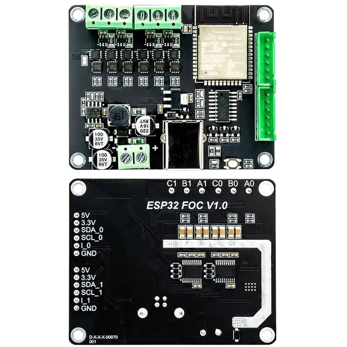 HDL ESP32FOC Integrated ESP32 Dual Current Loop Open Source Simple Brushless FOC Controller Board for BLDC Motor Control
