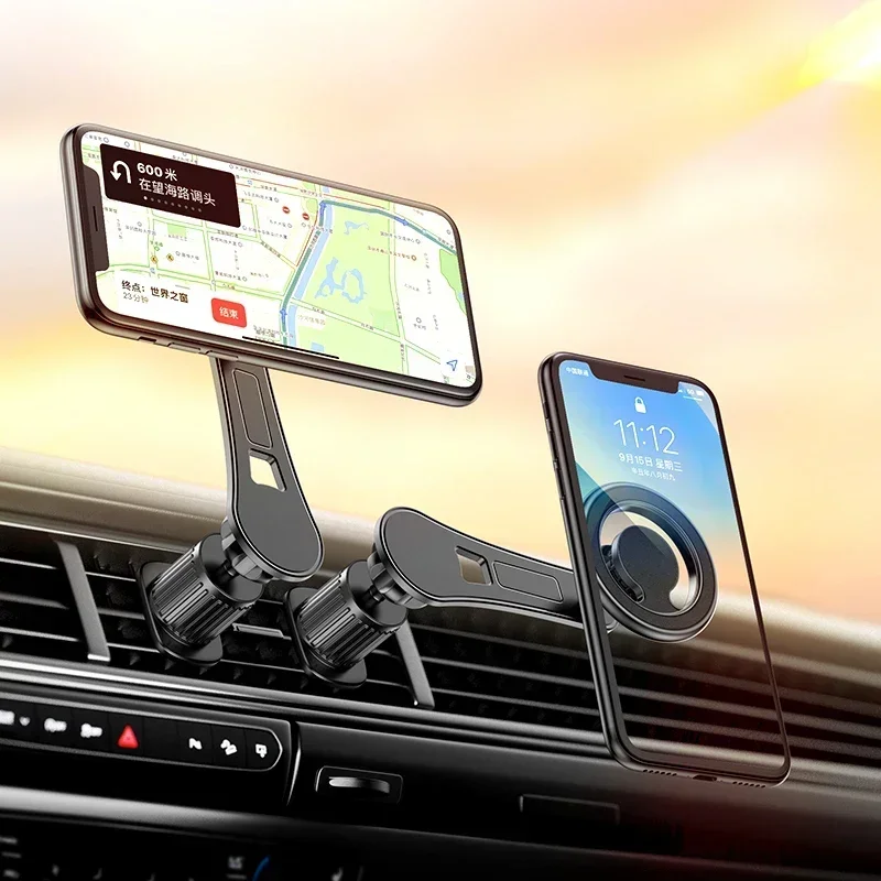 

Magnetic Car Phone Holder Mobile Phones Stand Cellphone Support Bracket Accessories for Xiaomi iPhone 12 13 14 Pro Max Samsung