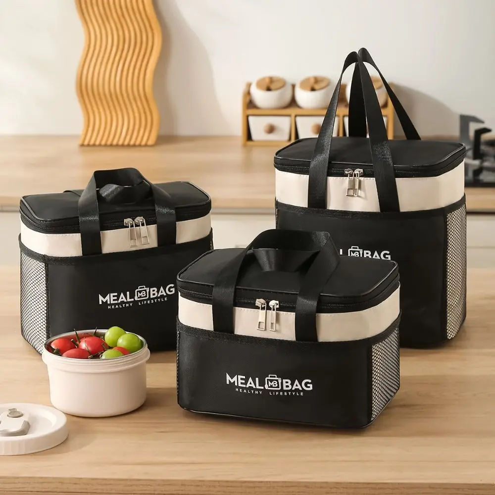 جديد الألومنيوم احباط علب الاغذية حقيبة التخزين سميكة معزول الغذاء حقيبة حرارية سعة كبيرة أكسفورد حقيبة عزل حراري نزهة #2