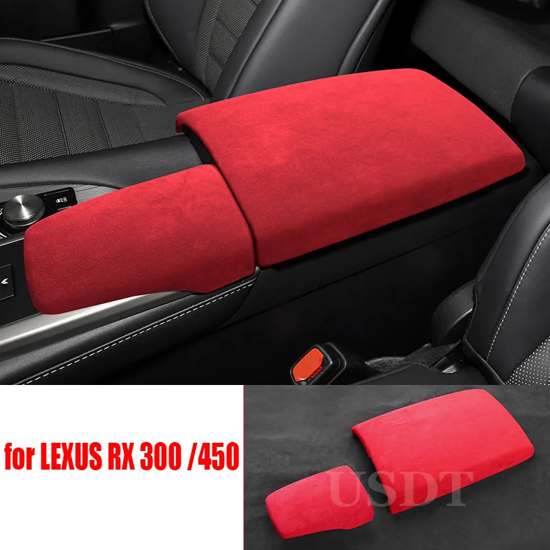 

TOP Suede Interiors Overlay Fit for LEXUS RX RX300 450 2021 2020 Armrest Lid Cover Protective Shell Panel Gear Shift Mat