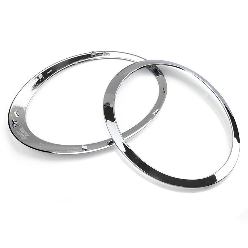 1 Paar Chrom Silber Auto Scheinwerfer Helle Rahmenabdeckung Dekorativer Ring für Mini Kupfer R55 R56 R57 R58 R59 2007-2015