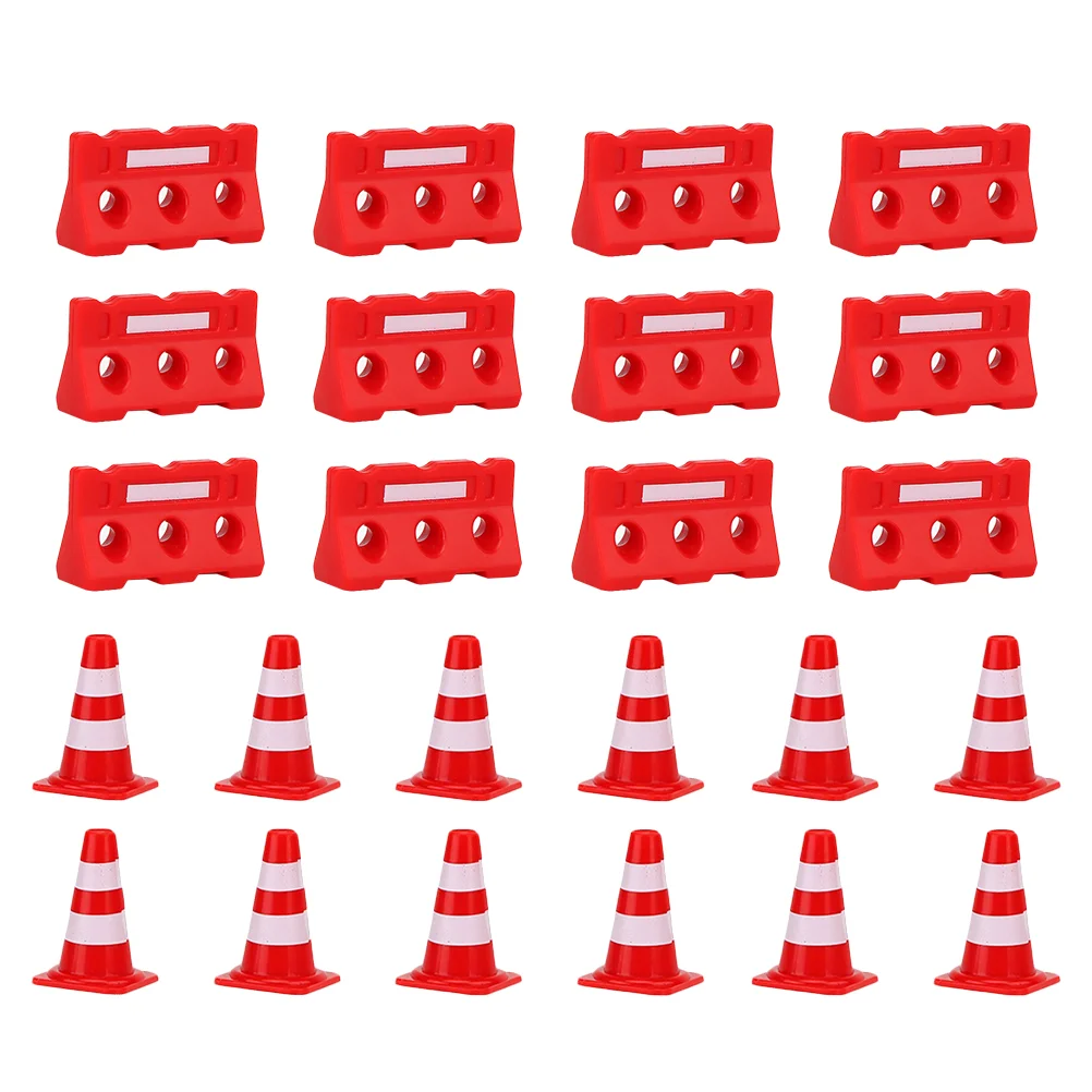 Mini Traffic Cones Fences Traffic Road Signs Playset Traffic Cones Toys