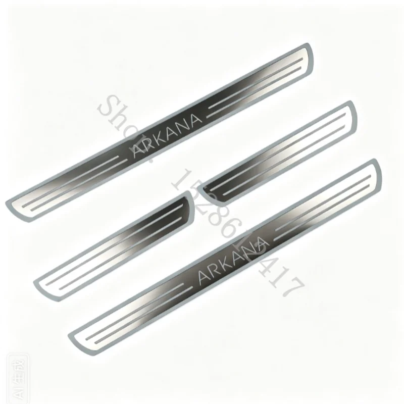 For Renault ARKANA XM3 2019 2020 2021 Stainless Sticker Door Sill Scuff Plate Guards Threshold Pedal Trim Car Accessories