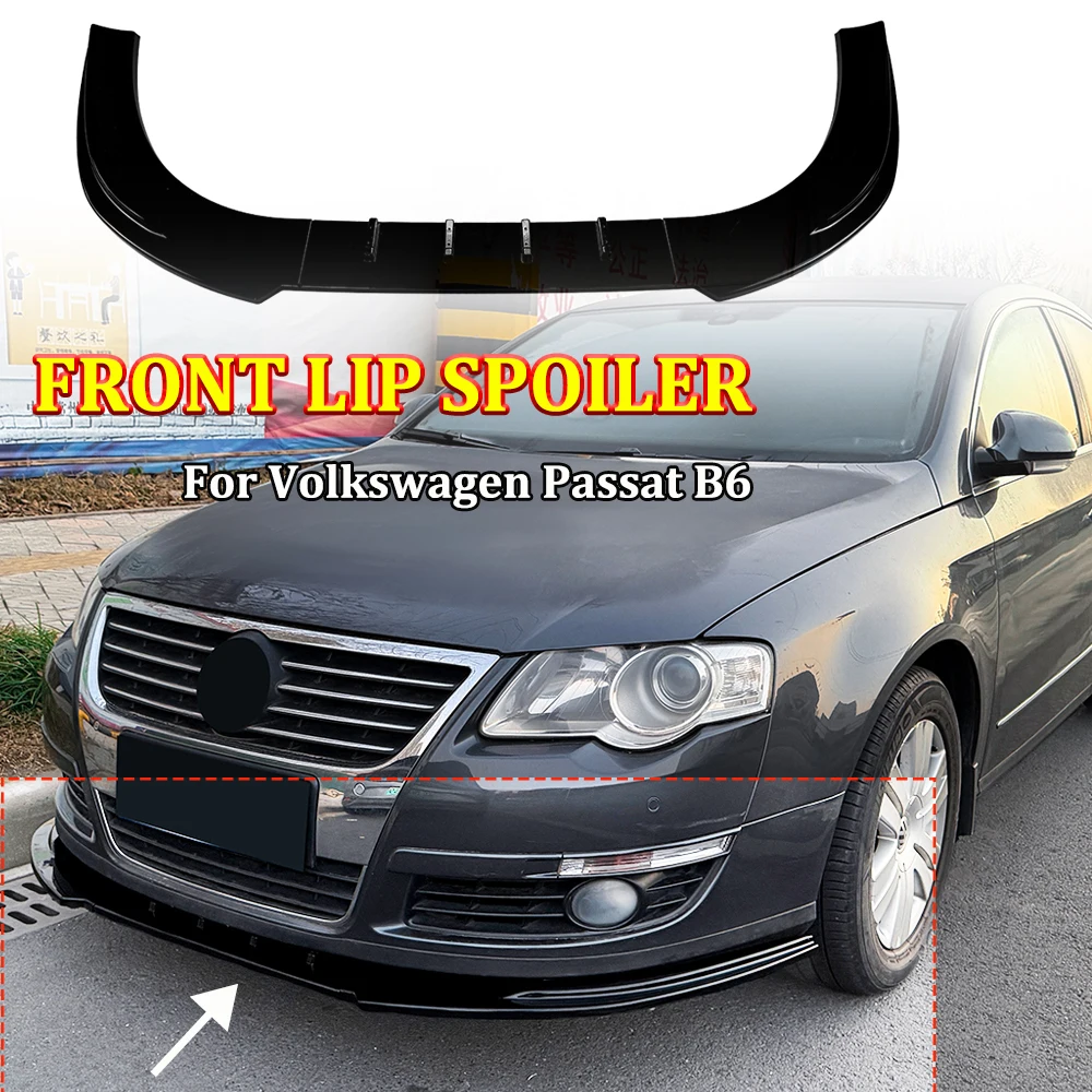 Para volkswagen passat b6 spoiler dianteiro inferior lábio divisor kit corpo do carro modificação exterior ﻿