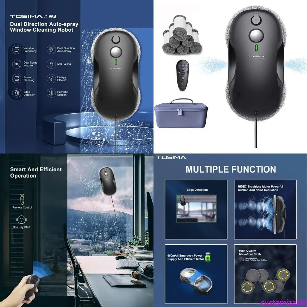 

Интеллектуальный оконный робот с двойным распылением, тройной безопасностью и интеллектуальной навигацией