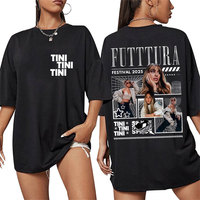 Singer TINI STOESSEL's Future Tour Album 2025 T-shirt for Men and Women's Fashion Summer Print 100% Pure Cotton T-shirt