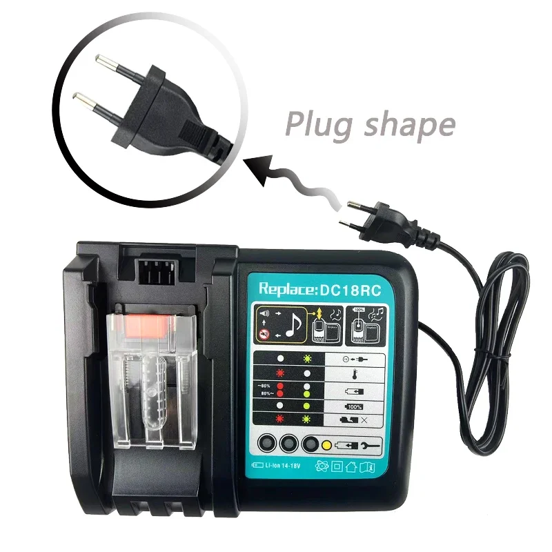 DC18RC Rapid Battery Charger Compatible with Makita 14.4V-18V Li-ion Battery BL1415 BL1430 BL1815 BL1830B BL1850B BL1860B