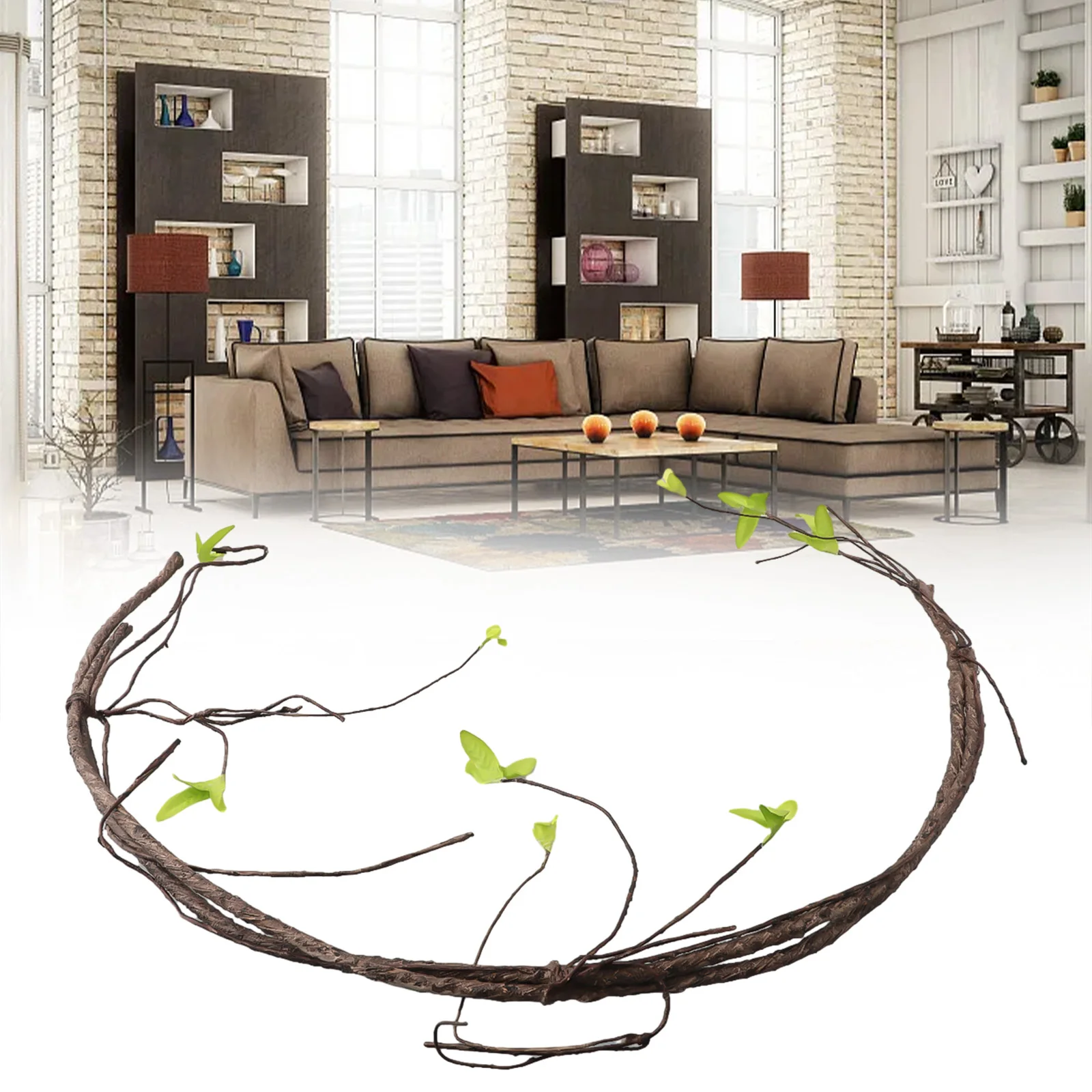 Giardino 80 cm Rattan artificiale Ornamento Puntelli per feste Accessorio per matrimonio simulato Ramo Viti Centrotavola Display