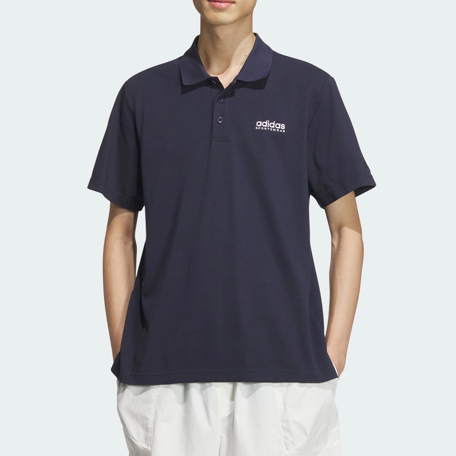 

Adidas подлинная летняя новая мужская дышащая повседневная рубашка-поло JI9053