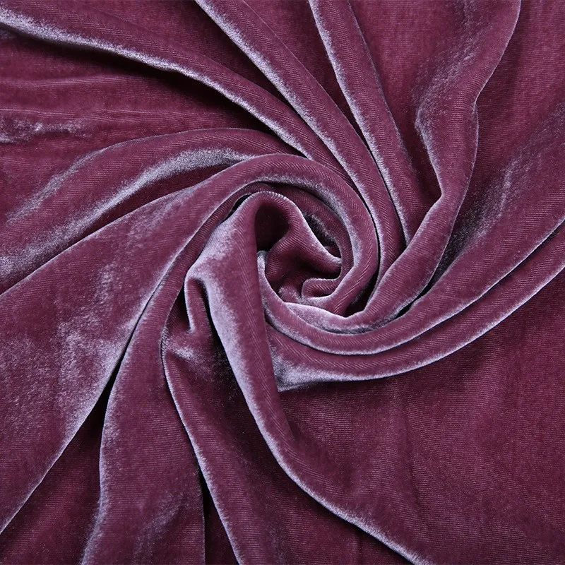 Woven silk georgety velvet fabric nightdress evening dress cheongsam double