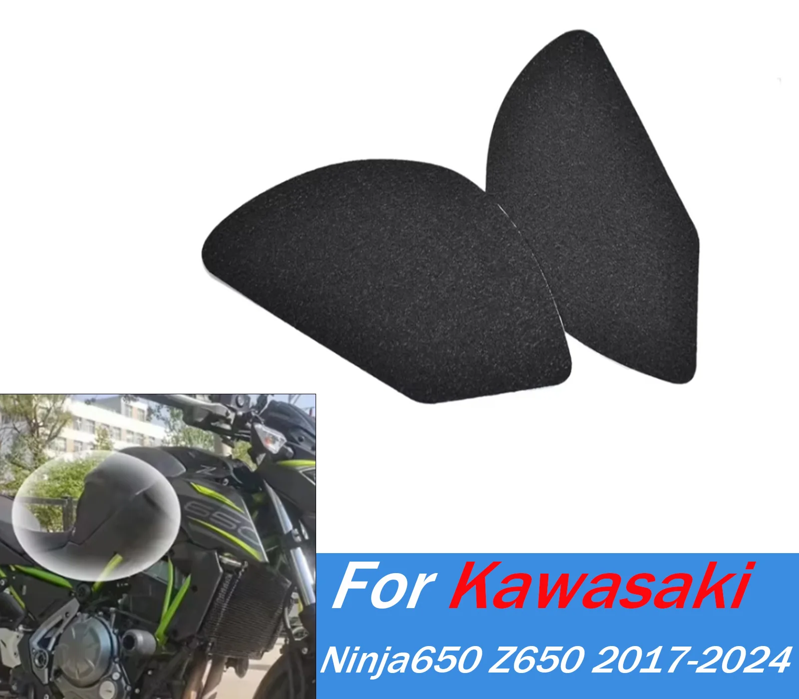 

Противоскользящие наклейки на топливный бак для Ninja Z 650, крышка бензобака, защитная накладка для масла для Kawasaki Ninja650 Z650 2017-2024, аксессуары для мотоциклов