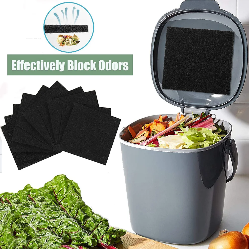 

6Pcs Garbage Bin Filter Carbon Replacement Pads Household Trash Can Filter Accessories Odor Deodorizer