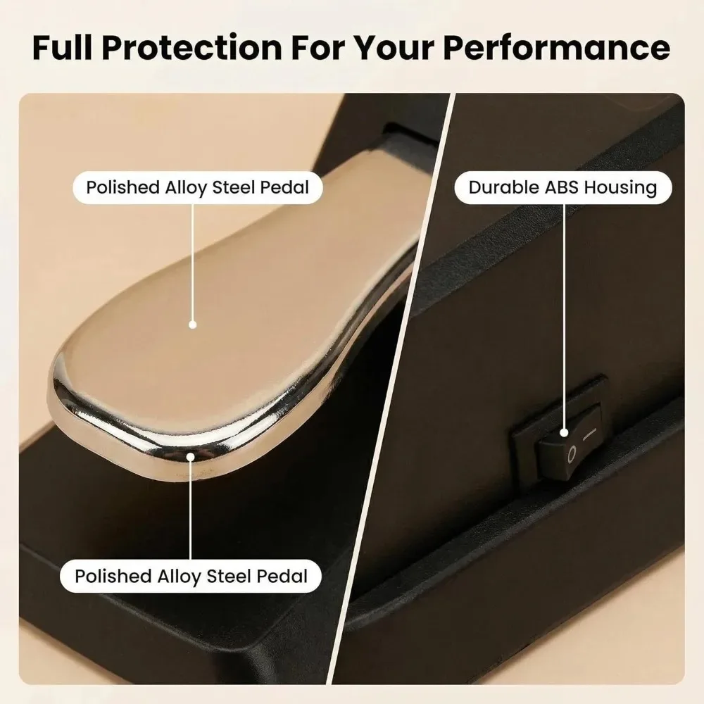 Digital Piano Sustain Pedal Advanced Keyboard Sustaining Pedal With Polarity Switch For MIDI Keyboard Yamaha Casio Electric view 4