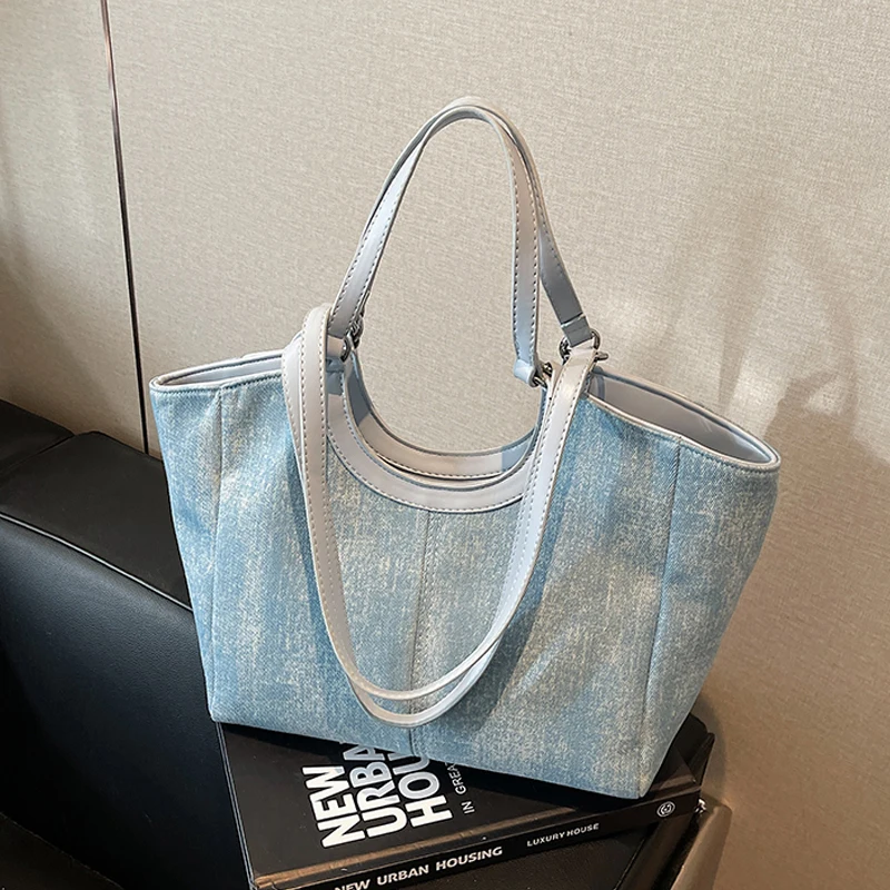 

New Women's Tote Bags 2025 Korean Style Leisure Large Capacity Shoulder Bag Versatile Portable Shopping Handbags