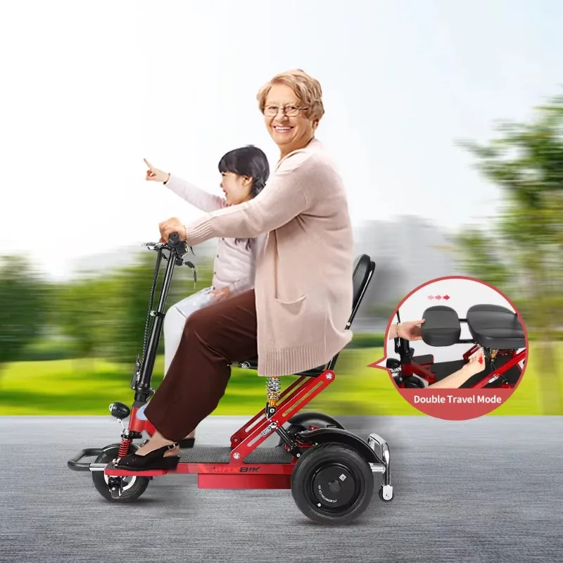 Tricycle Portable Folding Foldable Travel Adult Handicap 3 Three Wheel Mobility Disabled Electric Handicapped Scooters