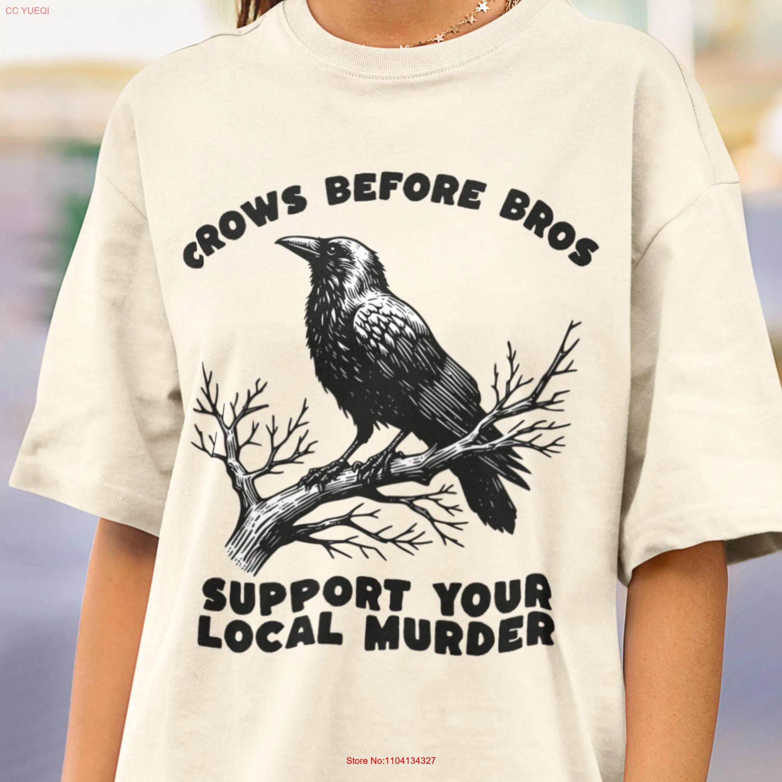 

Забавная футболка Crows Before Bros, поддержка местного убийства, винтажная феминистская женская футболка Dark Academia, модная