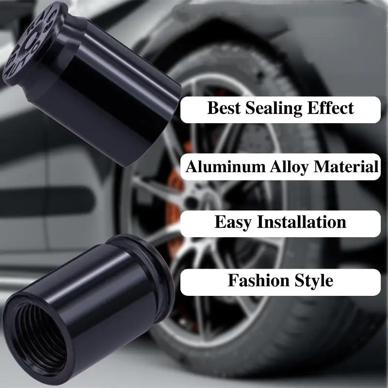 

*Hot Sale 4Pcs Shell Tire Valve Stem Caps Aluminum Alloy Car Air Stem Cap For Cars SUV Trucks Bikes Motorcycles Bicycles