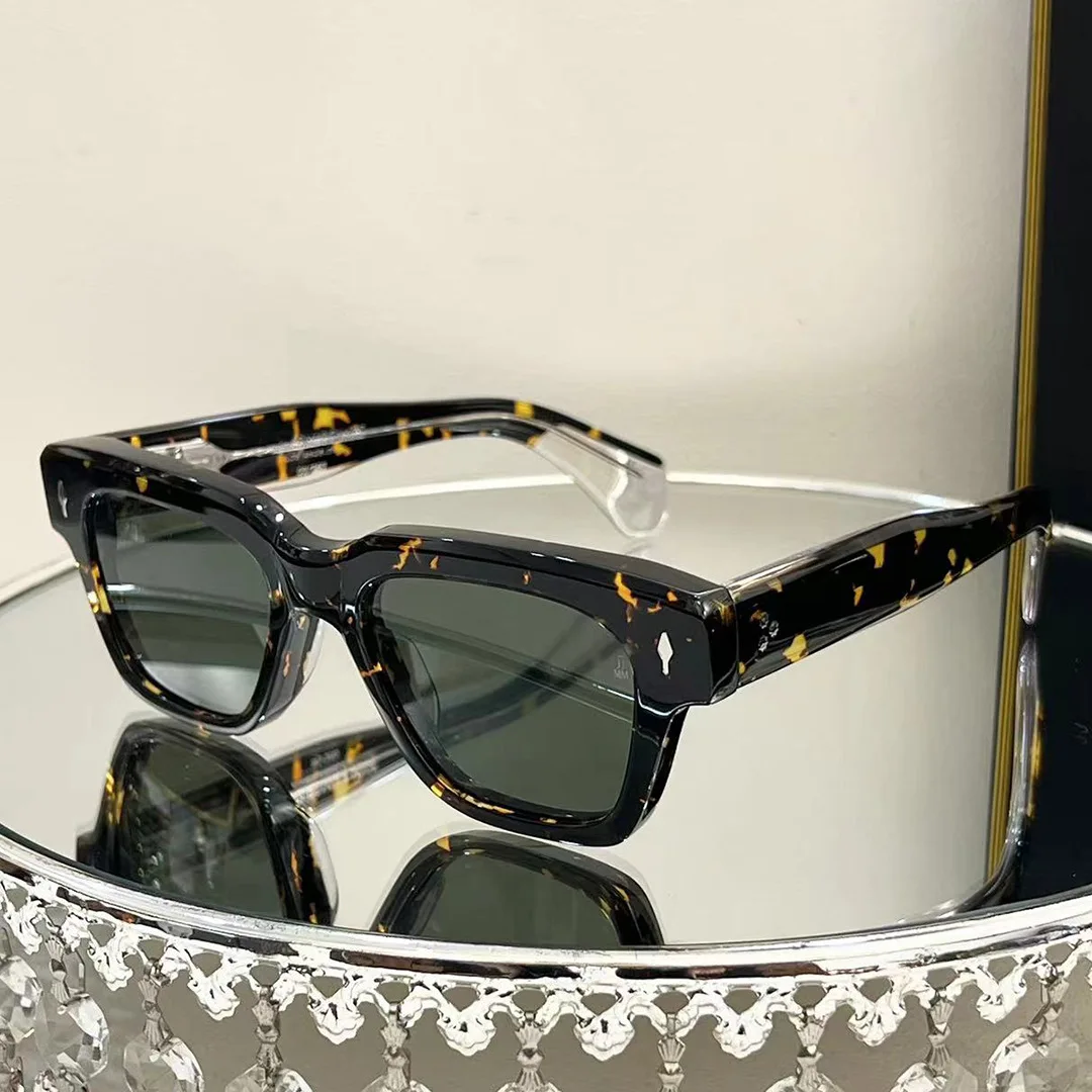 

2024 FELLINI Square Thick Acetate Original Sunglasses UV400 Classical for Men Women Handmade Fashion Designer Tortoise Eyewear