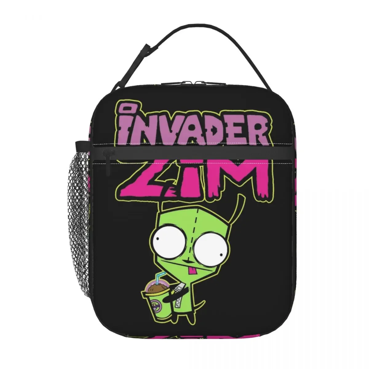 Invader Zim GIR Snacking Portrait Insulated Lunch Bag Cooler Meal Container Leakproof Tote Lunch Box Girl Boy School Outdoor