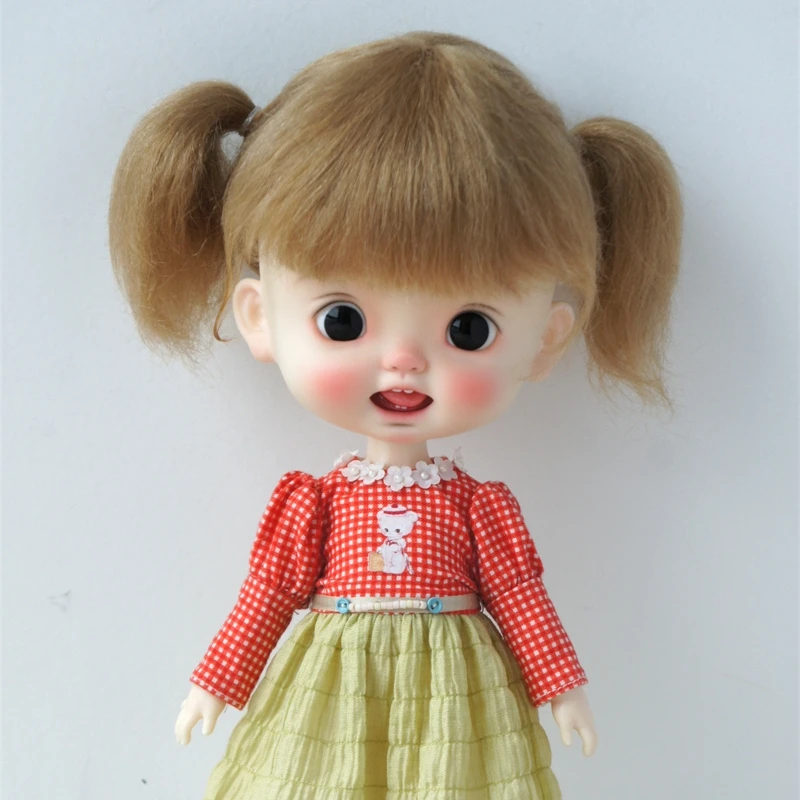 JD203 9-10inch 10-11inch Lovely Twins Pony Mohair Blythes Qbaby Pullip Doll Wigs