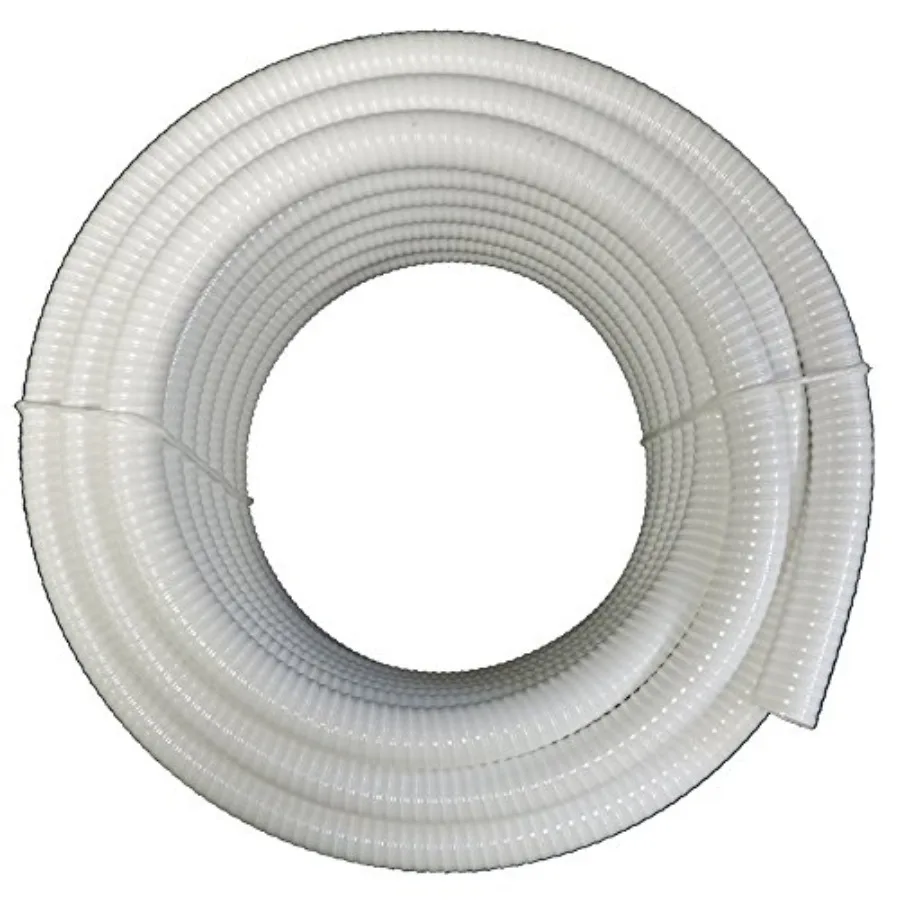 Tubo de mangueira de PVC flexível branco de 25 pés x 2 polegadas para piscinas, spas e jardins aquáticos, design leve e durável