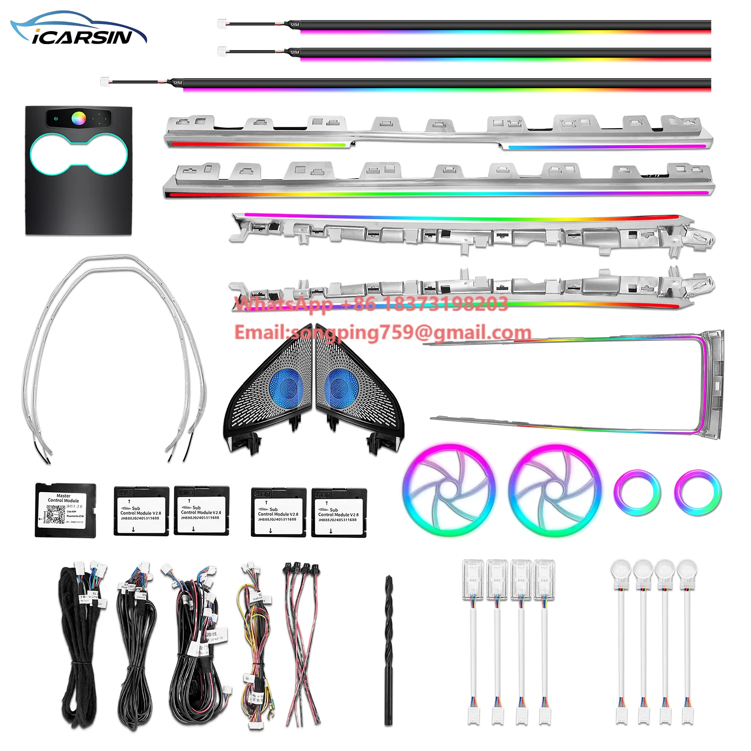 

Комплект атмосферной подсветки салона RHD Upgrade Symphony LED (256 цветов) для Tesla Model 3/Y 2021-2023