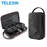 TELESIN Waterproof Carrying Adjustable Space Bag PU for GoPro Hero 13 12 11 10 9 8 7 6 Insta360 Osmo Action Accessories Bag