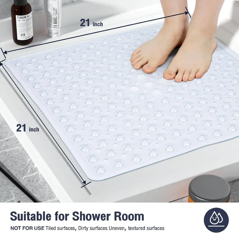 tappetino-da-doccia-quadrato-trasparente-tappetino-da-bagno-antiscivolo-21x21-pollici-tappetino-da-bagno-quadrato-per-vasca-da-doccia-interna-grande-foro-di-scarico-con-ventose