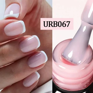 Ur azúcar 7ml Base de goma de rosa pálido gel desnudo color semi permanente remojo de uv 10 mejores barnail de ventas - №7