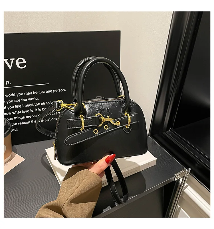 Trendy Mini Dome Crossbody Bag, Versatile Multi-Color Options, Classic Gold Hardware & Adjustable Strap, Ideal for Daily Urban S