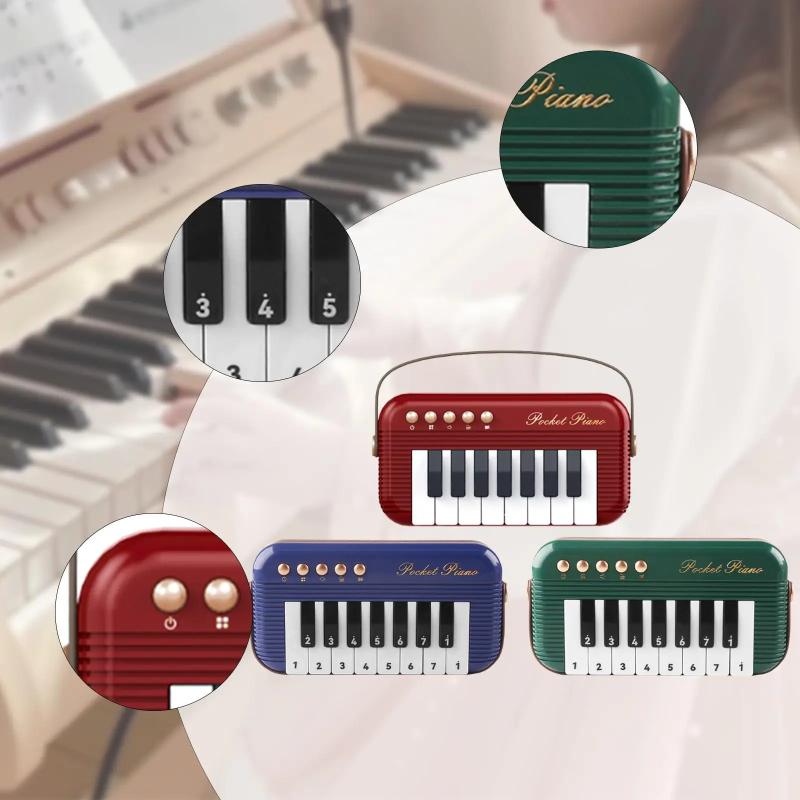 

Kids Piano Keyboard Fun Mini Electronic Keyboard for 4-6 Years Old Beginners
