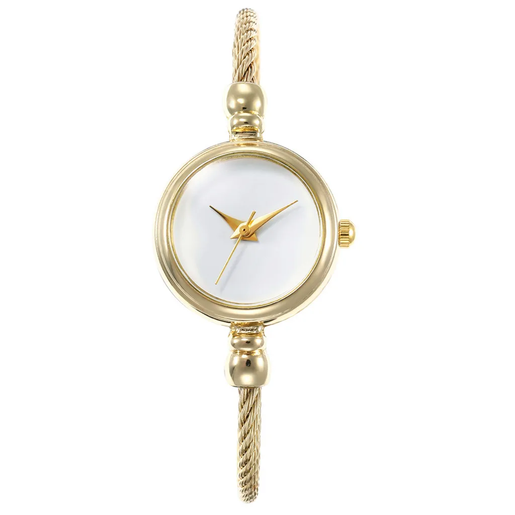 Relojes de pulsera de cuarzo a la moda para mujer, pulsera pequeña de esfera redonda, de lujo, regalos