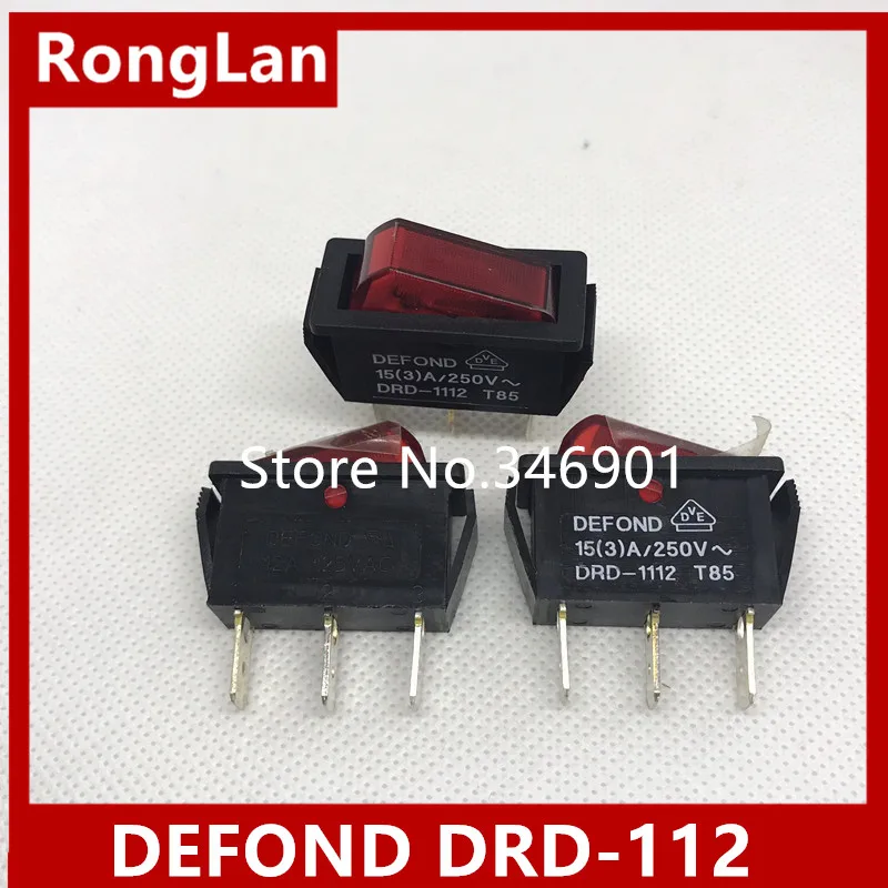 

[SA]DEFOND оригинальный кулисный переключатель 15А 250 В ~ DRD-1112 T85 2 файла с подсветкой, -- 50 шт./лот