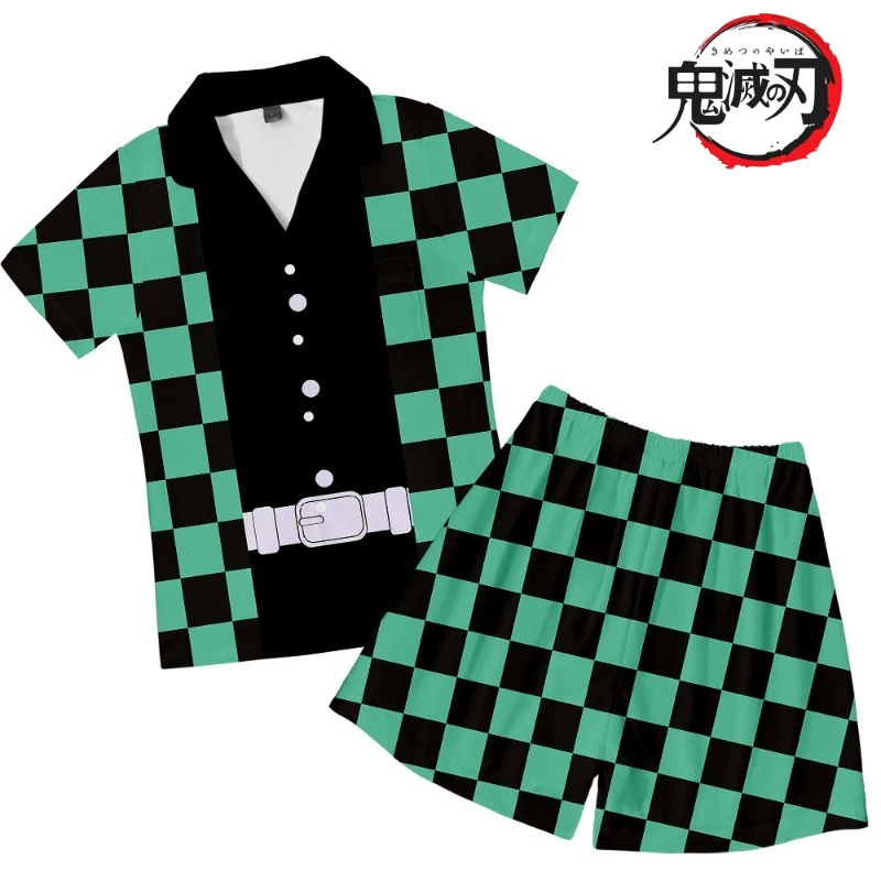 

Пижамный комплект с персонажем Demon Slayer - комбинезон Tanjiro Nezuko Zenitsu Giyuu, комбинезон для косплея унисекс для взрослых и детей для домашней одежды в подарок